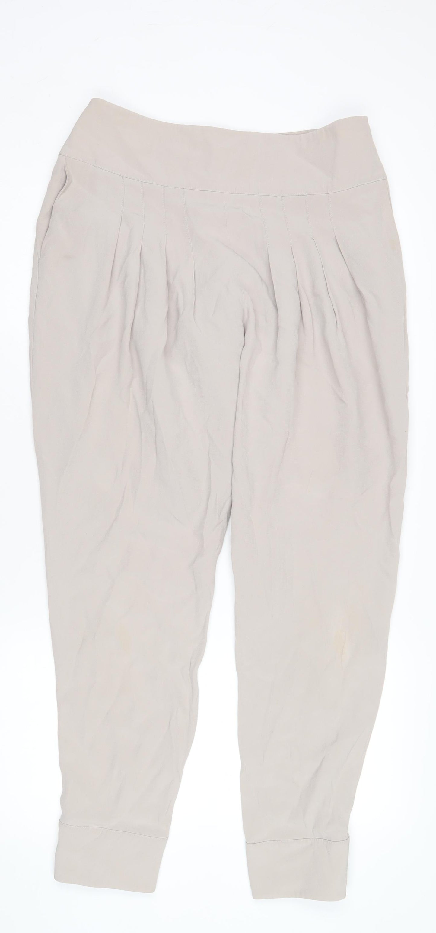 Reiss Women's Beige Trousers - Size S, Casual Style
