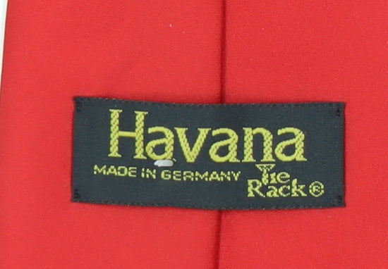 Havana Red Slim Tie Men’s One Size Polyester