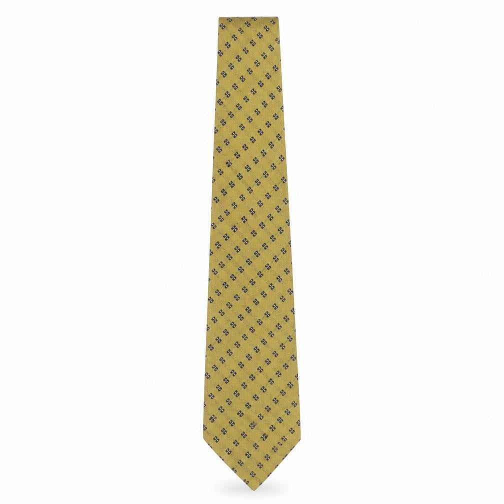 Silkworm Men’s Gold Geometric Silk Handmade Tie