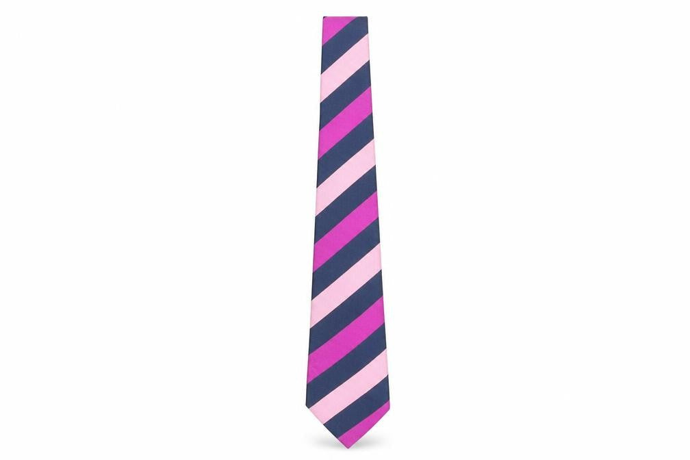 New & Lingwood Men's Pink Striped Silk Tie