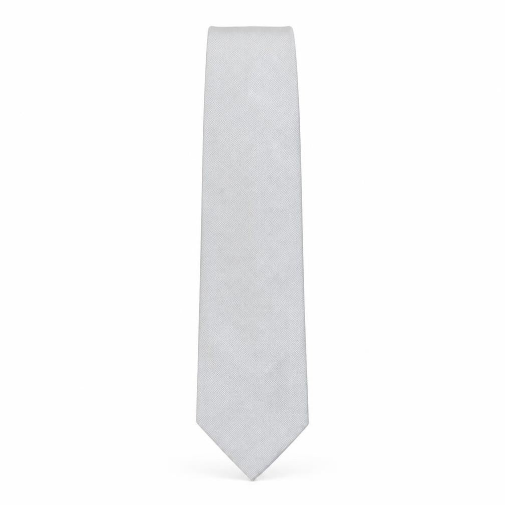 T.M. Lewin Men's Grey Silk Twill Tie One Size