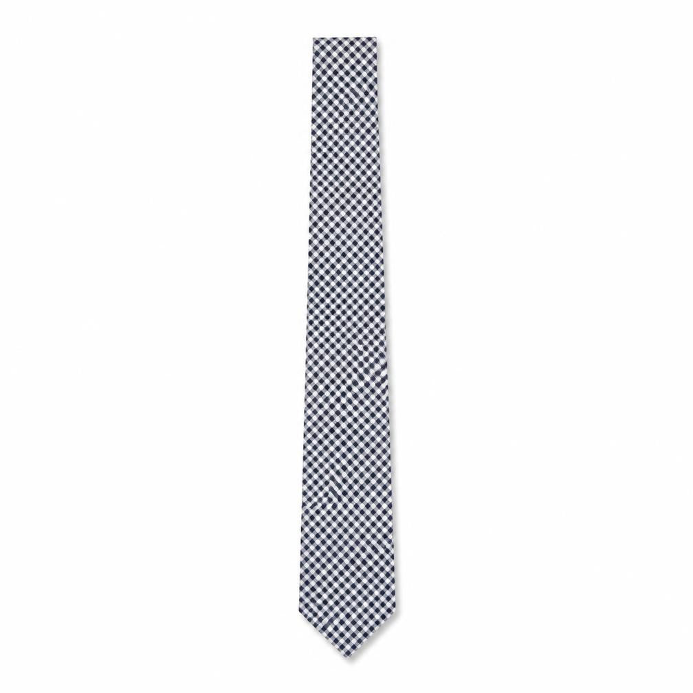 Marks and Spencer Men's Black Plaid Slim Tie - Silk