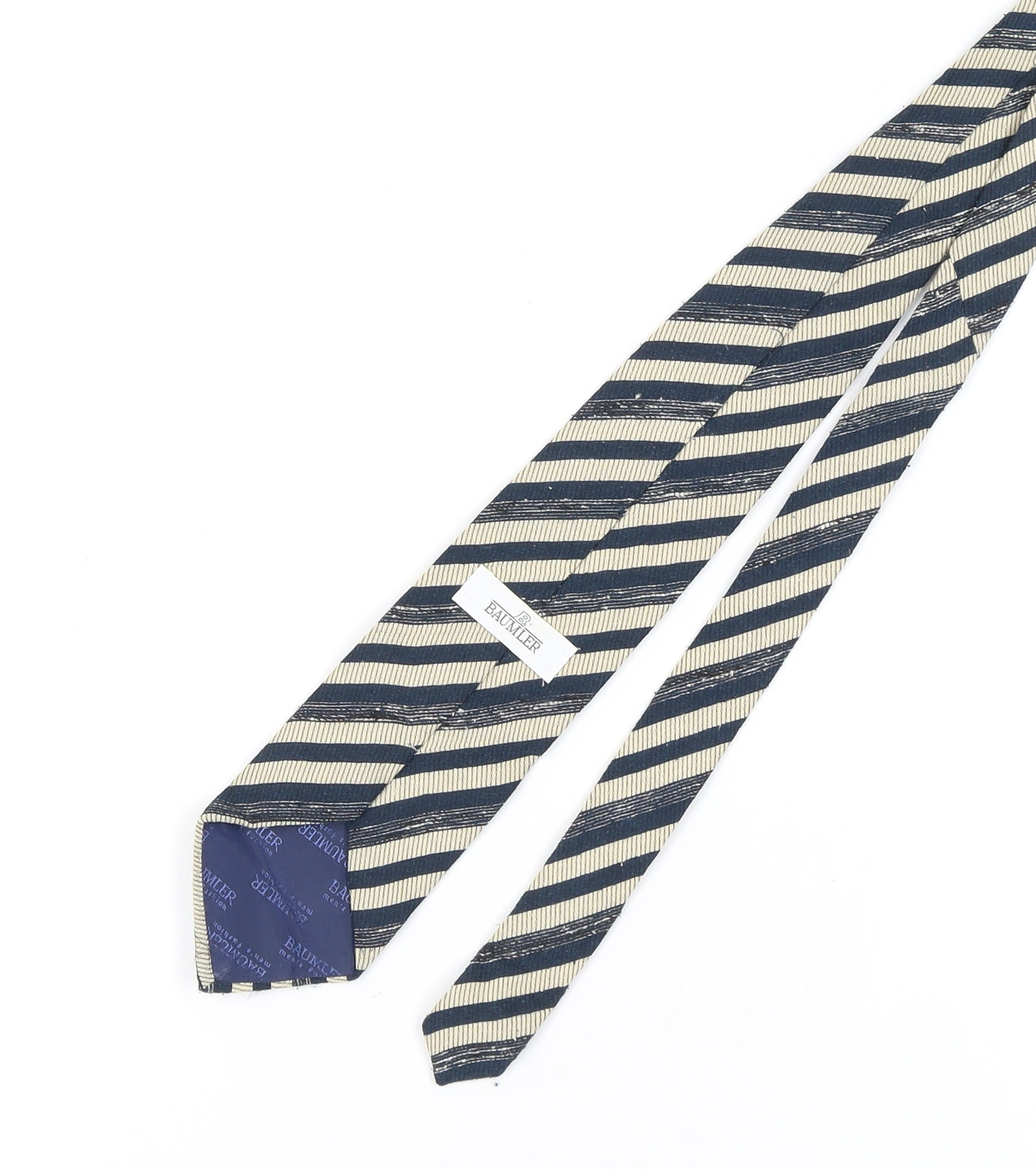 Baumler Men's Blue Striped Silk Tie