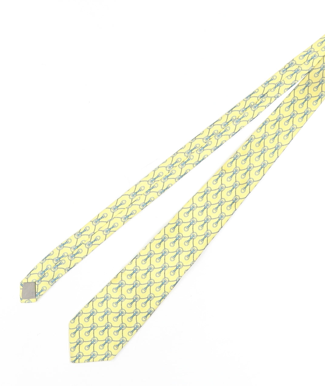 Jean Latour Men's Yellow Silk Geometric Tie