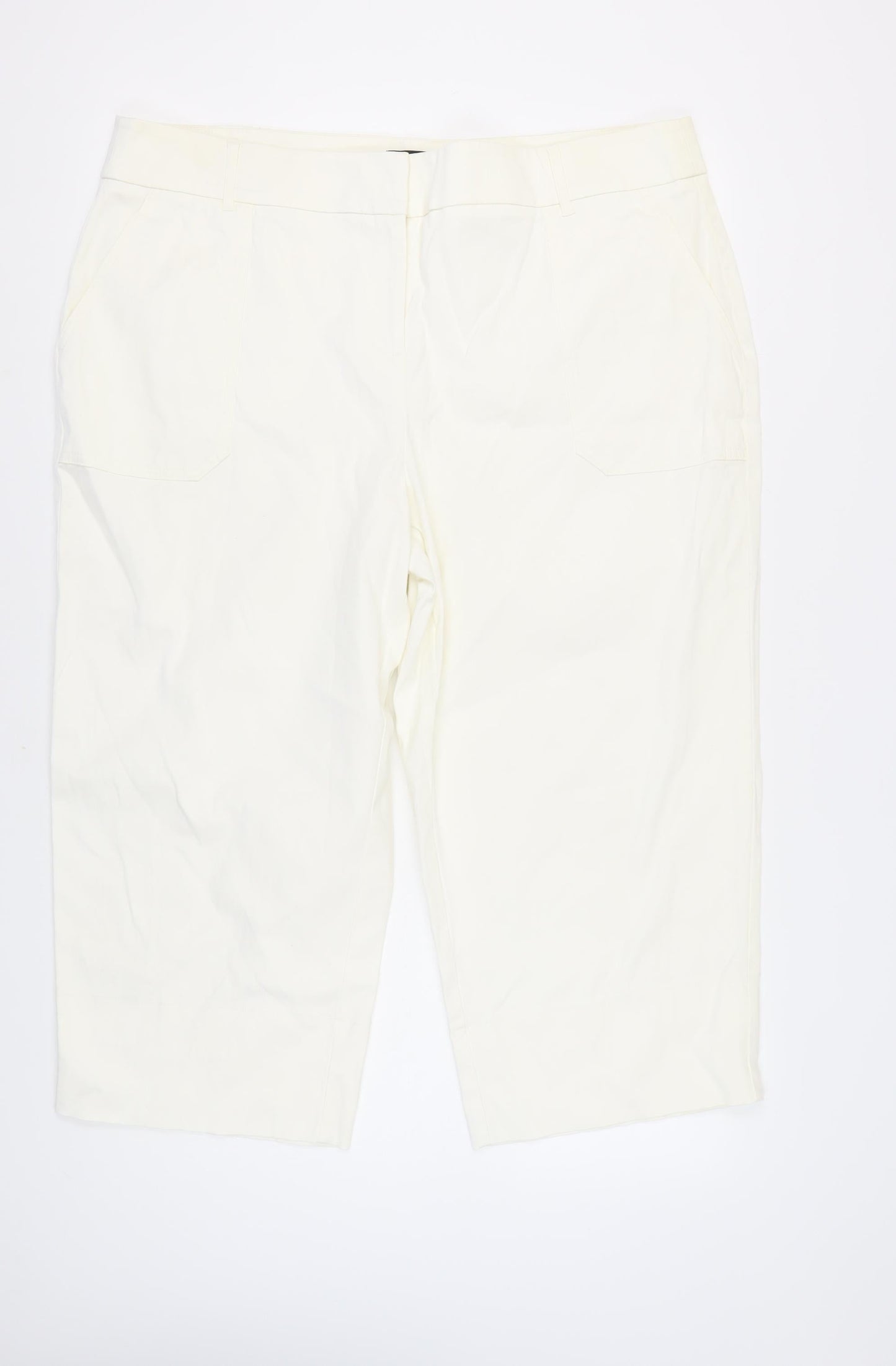 Next Women's White Cotton Trousers Size 22