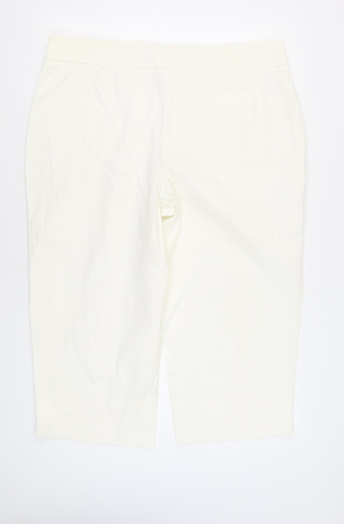 Next Women's White Cotton Trousers Size 22