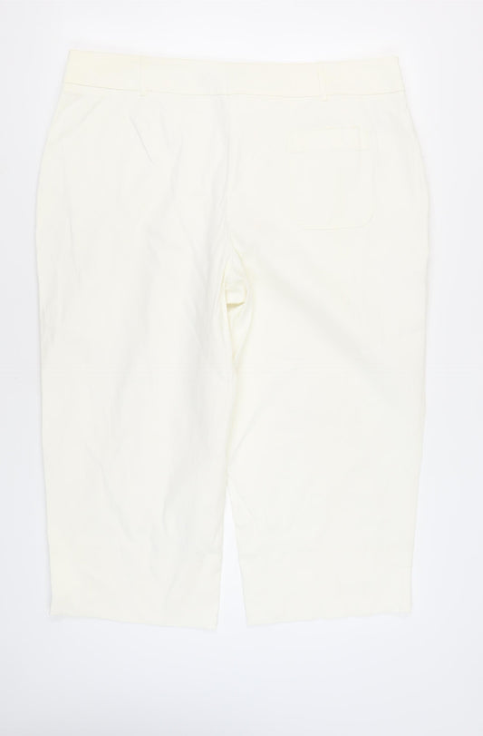 Next Women's White Cotton Trousers Size 22