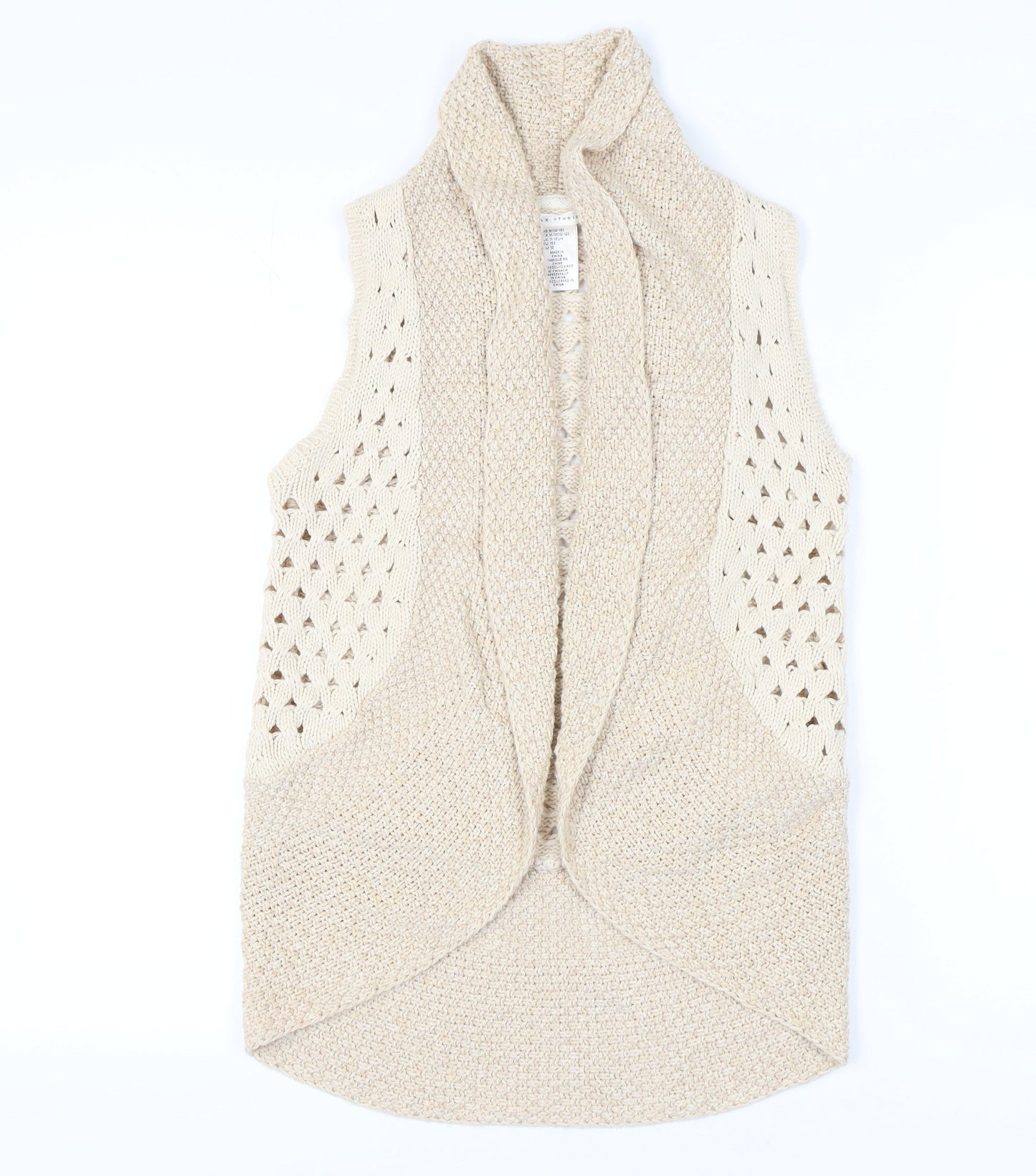Max Studio Teens Beige Knit Vest - Size 12
