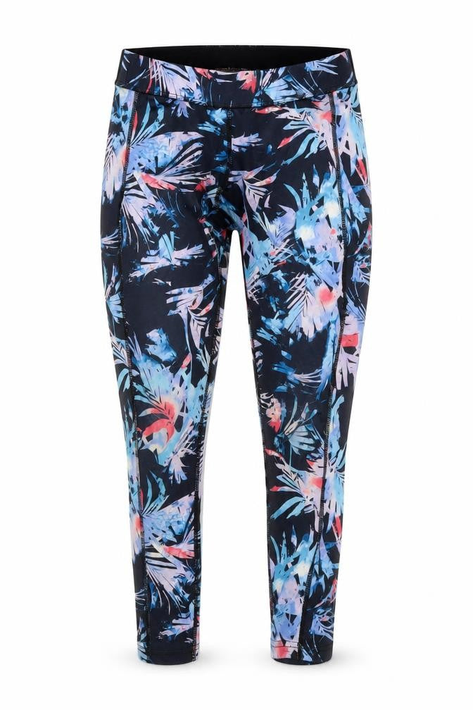 Front view of USA Pro girls’ multicoloured tropical leggings 11-12 years