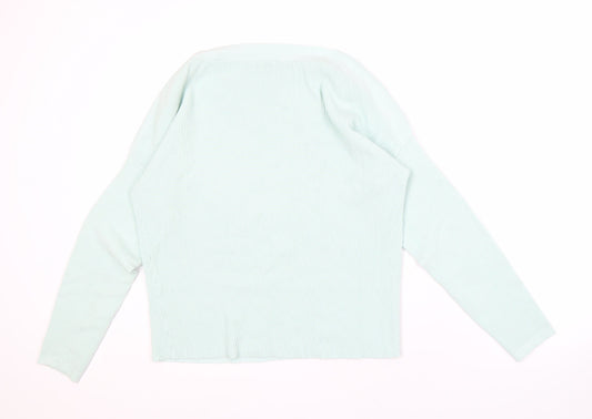 Phase Eight Unisex Green Lightweight Button Jumper