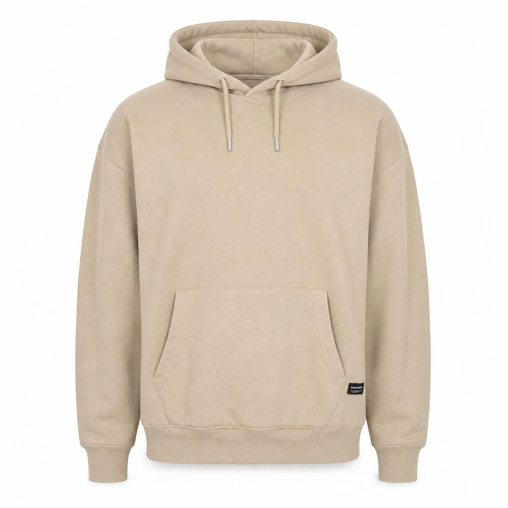 Mens UK M Regular JACK & JONES Beige Pullover Hoodie
