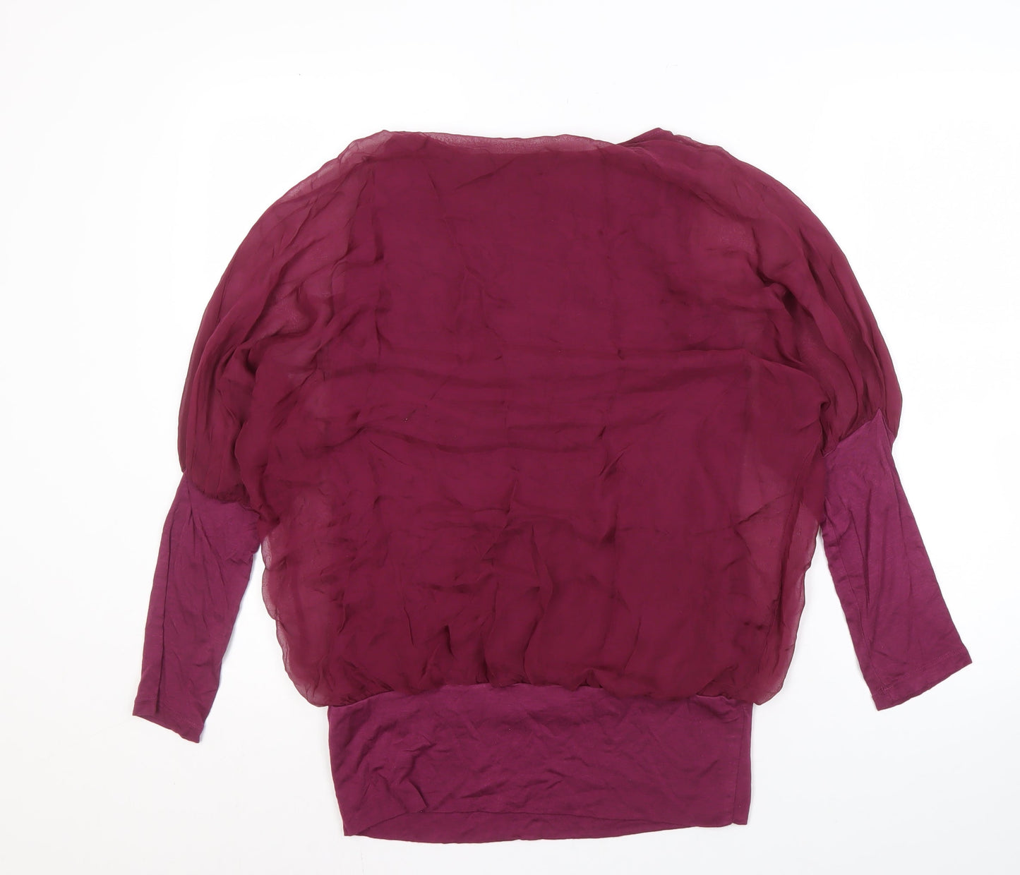 Phase Eight Women's Purple Batwing Chiffon Top