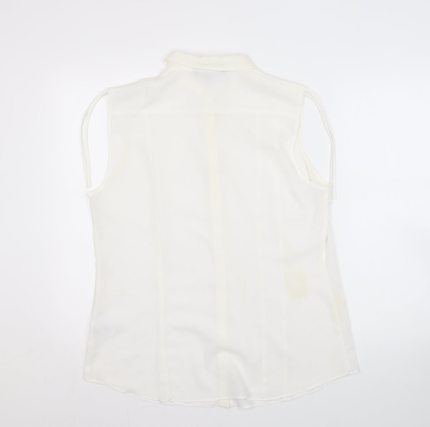 French Connection Women's White Button-Up Top Size 16