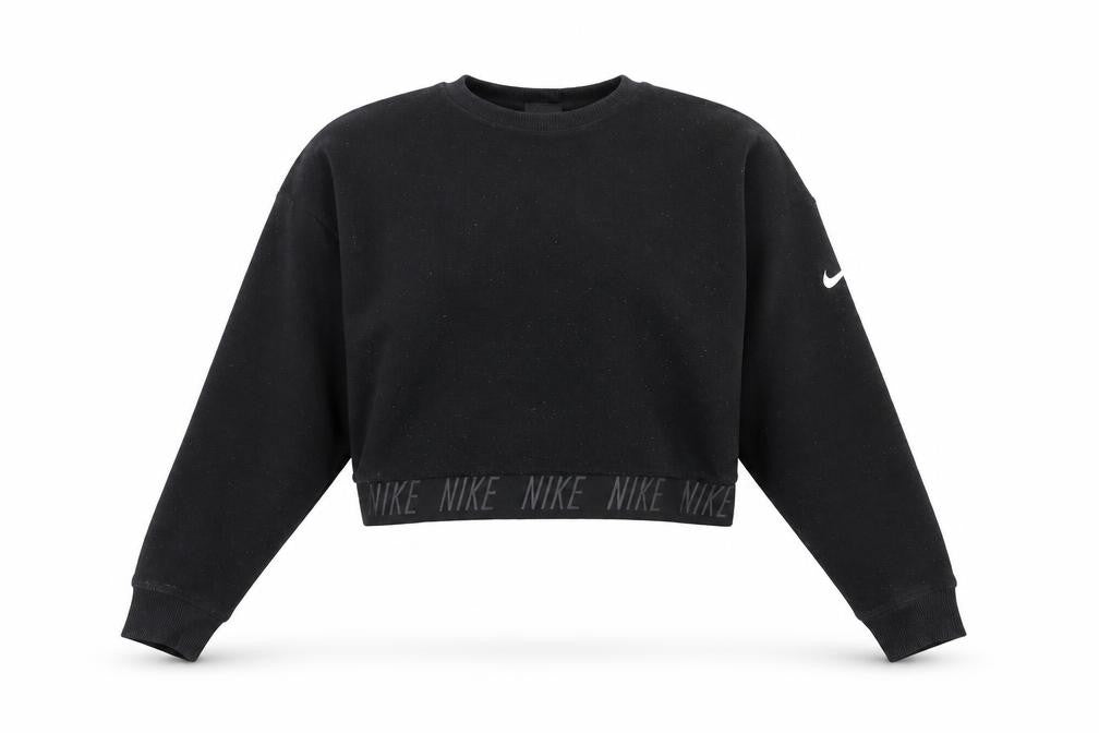 Womens UK S Regular Nike Black Pullover Sweatshirt
