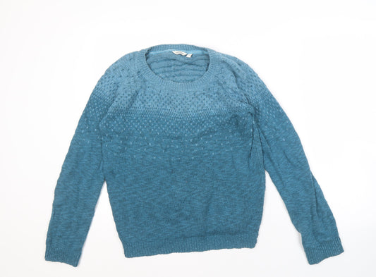 FatFace Blue Women's Pullover Jumper, Size 12, Cotton