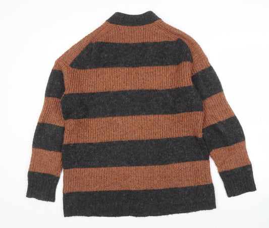 AllSaints Unisex Striped Cardigan XS Multicoloured Knit