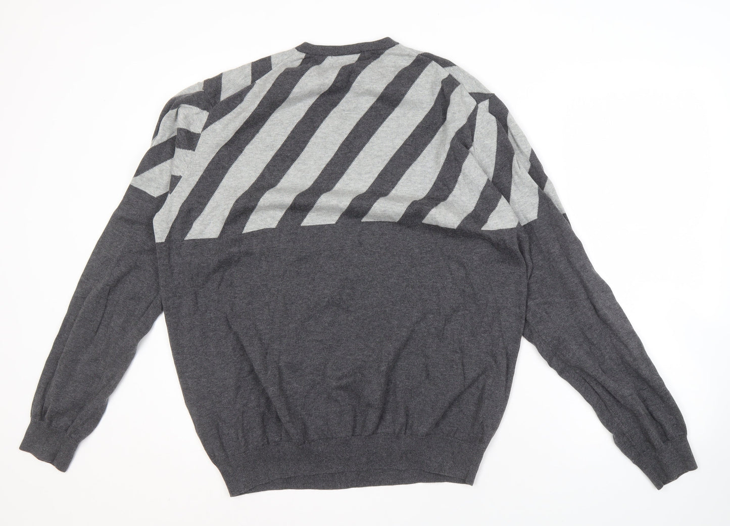 Lyle & Scott Grey Striped Men's 2XL Pullover Jumper