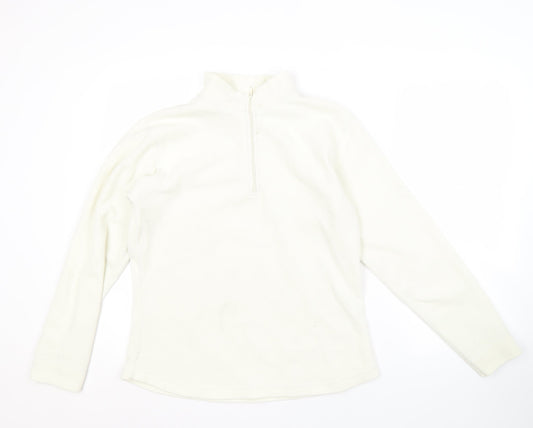 Peter Storm Women's White Fleece Sweatshirt Size 16