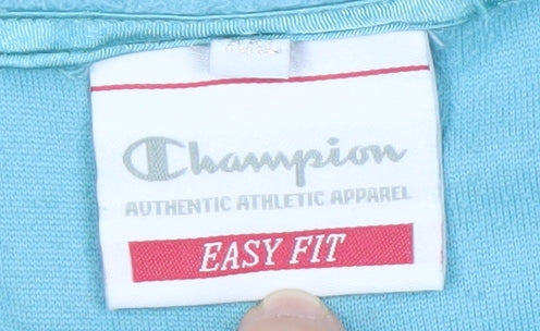 Champion Unisex Blue XL Sweatshirt Zip Fleece Easy Care
