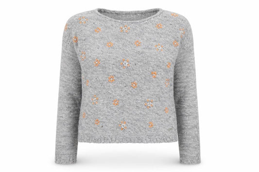 Womens UK M Regular Superdry Grey Pullover Chunky-Knit