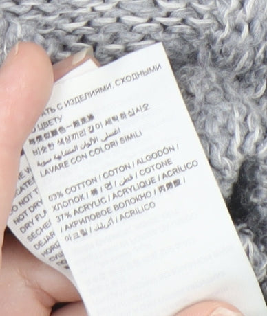 Superdry Women’s Grey Floral Knit Pullover Jumper, M