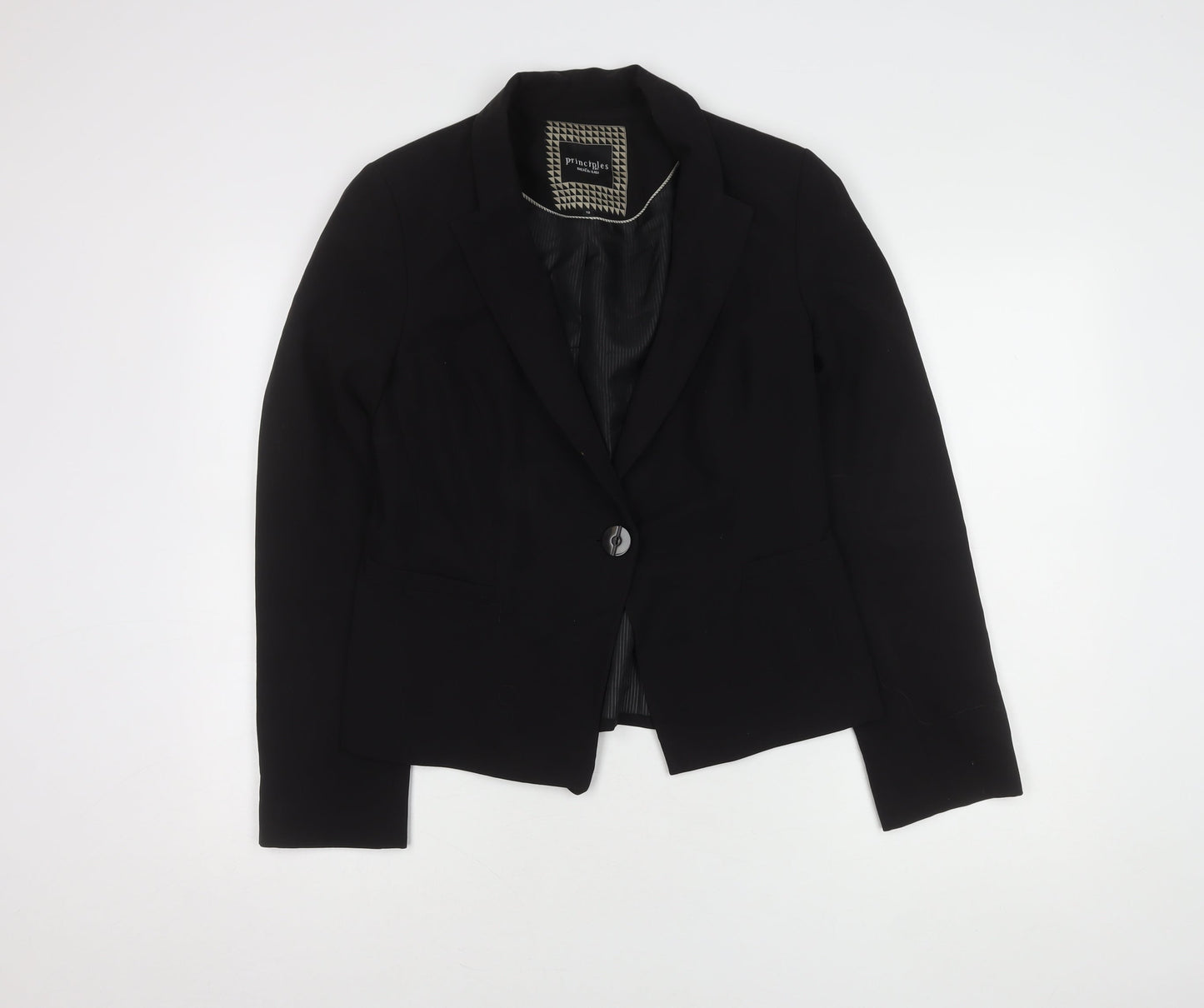 Principles Black Women's Blazer Size 12 Regular Fit