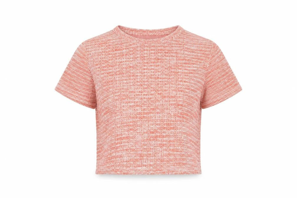 Zara Women's Red Cropped T-Shirt - Medium