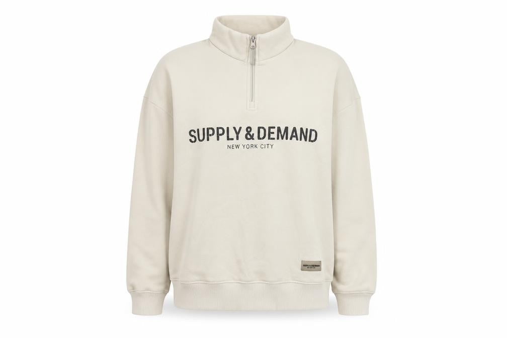 Supply Womens & Demand Beige Sweatshirt with Zip Size L