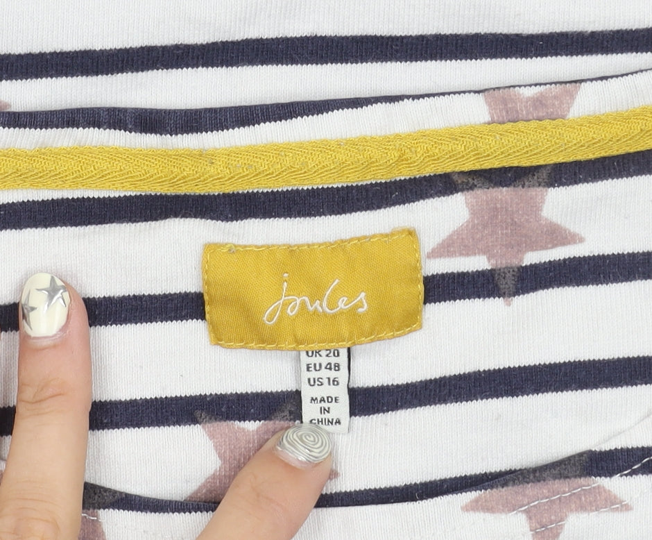Joules Women's Multicoloured Striped Jumper Size 20