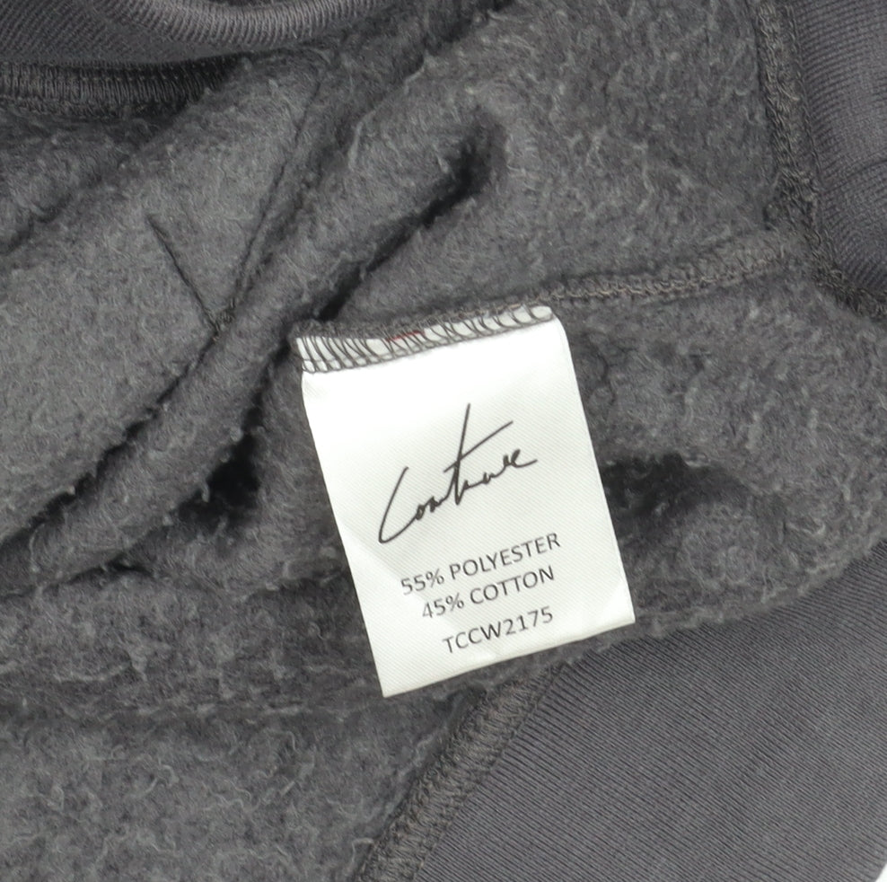 Couture Unisex Black Pullover Hoodie, 4 Plus, Urban Style