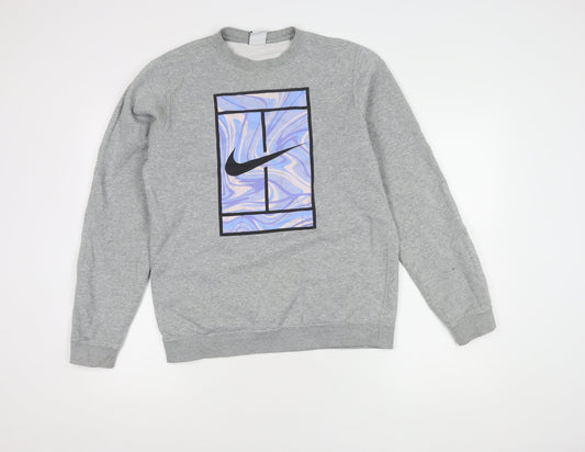Nike Men's Grey Sweatshirt S Lightweight Logo