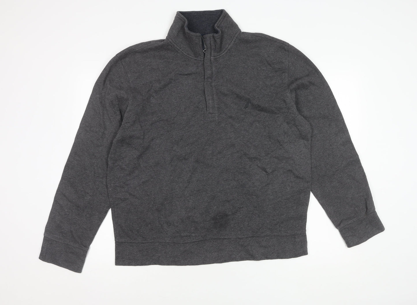 Nautica Men's Grey Large Half Zip Sweatshirt