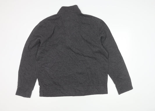 Nautica Men's Grey Large Half Zip Sweatshirt