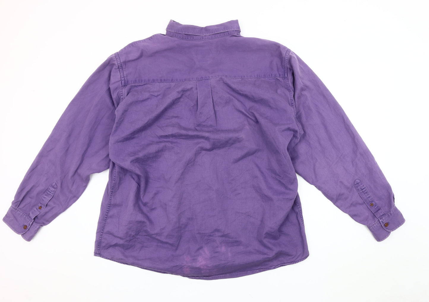 R Men's Purple Button-Up Shirt XL Casual