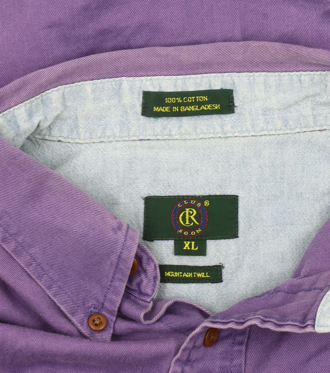 R Men's Purple Button-Up Shirt XL Casual