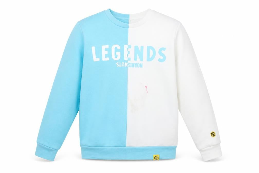 Norris Nuts Boys Colourblock Sweatshirt Blue/White 12Y Pullover
