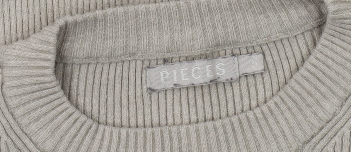 Pieces Women's Beige Pullover Jumper, Size S