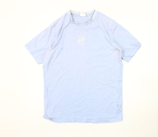 Fresh Ego Kid Men's Blue Large Crew Neck T-Shirt