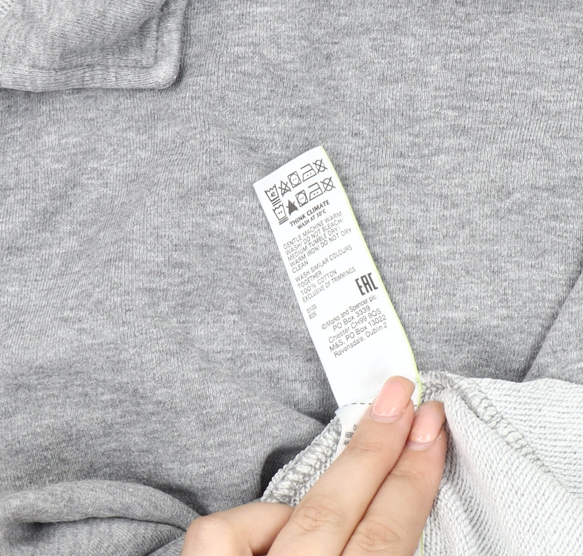 Marks and Spencer Men's Grey XL Collared 1/4 Zip Top