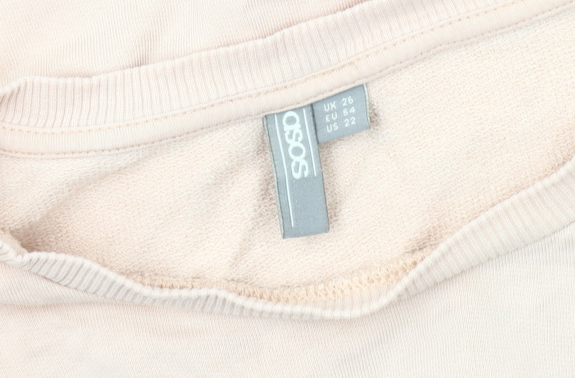 ASOS Women's Beige Pullover Sweatshirt UK 26