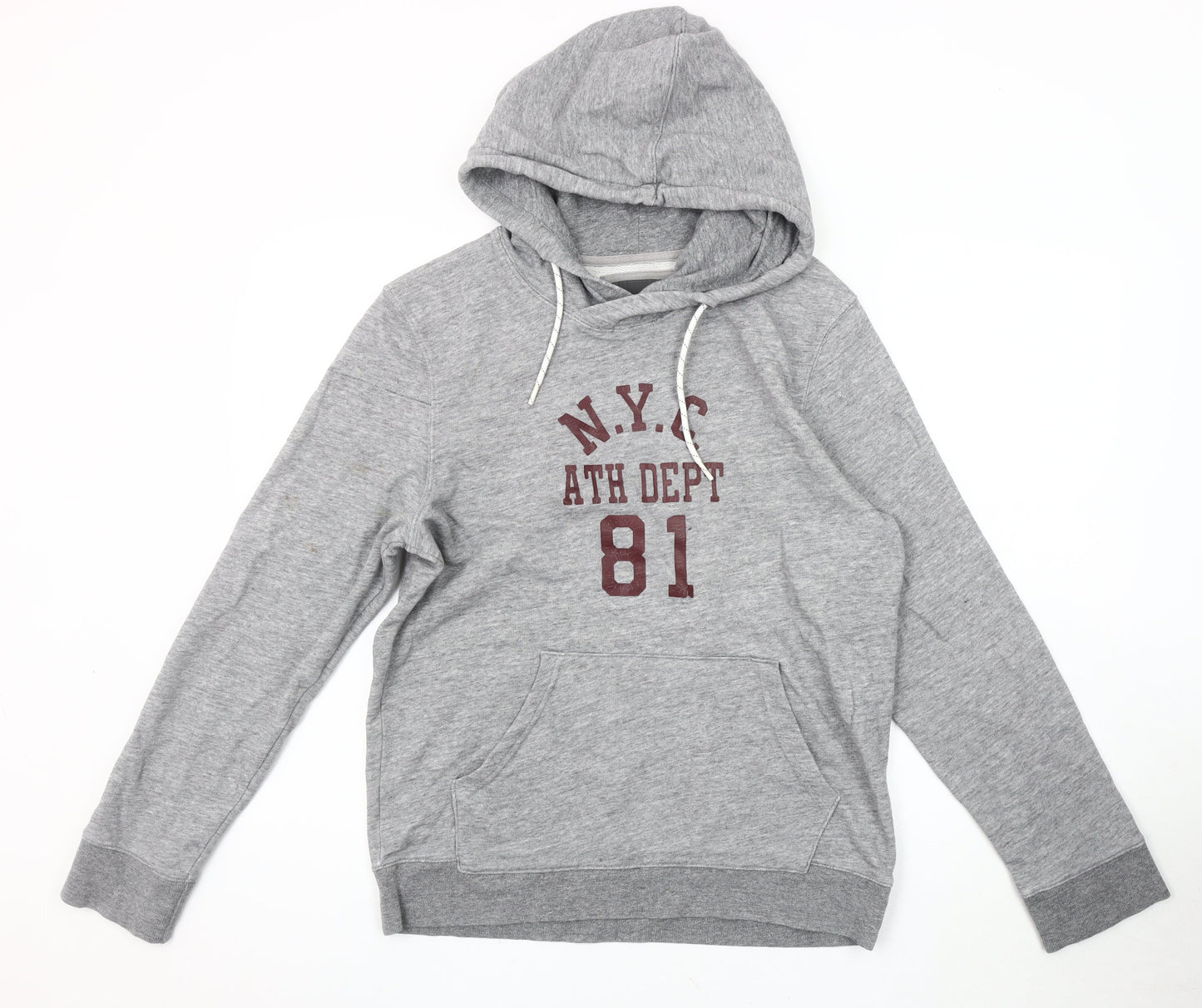 H&M Men’s Grey Hoodie S - Casual Pullover NYC Style