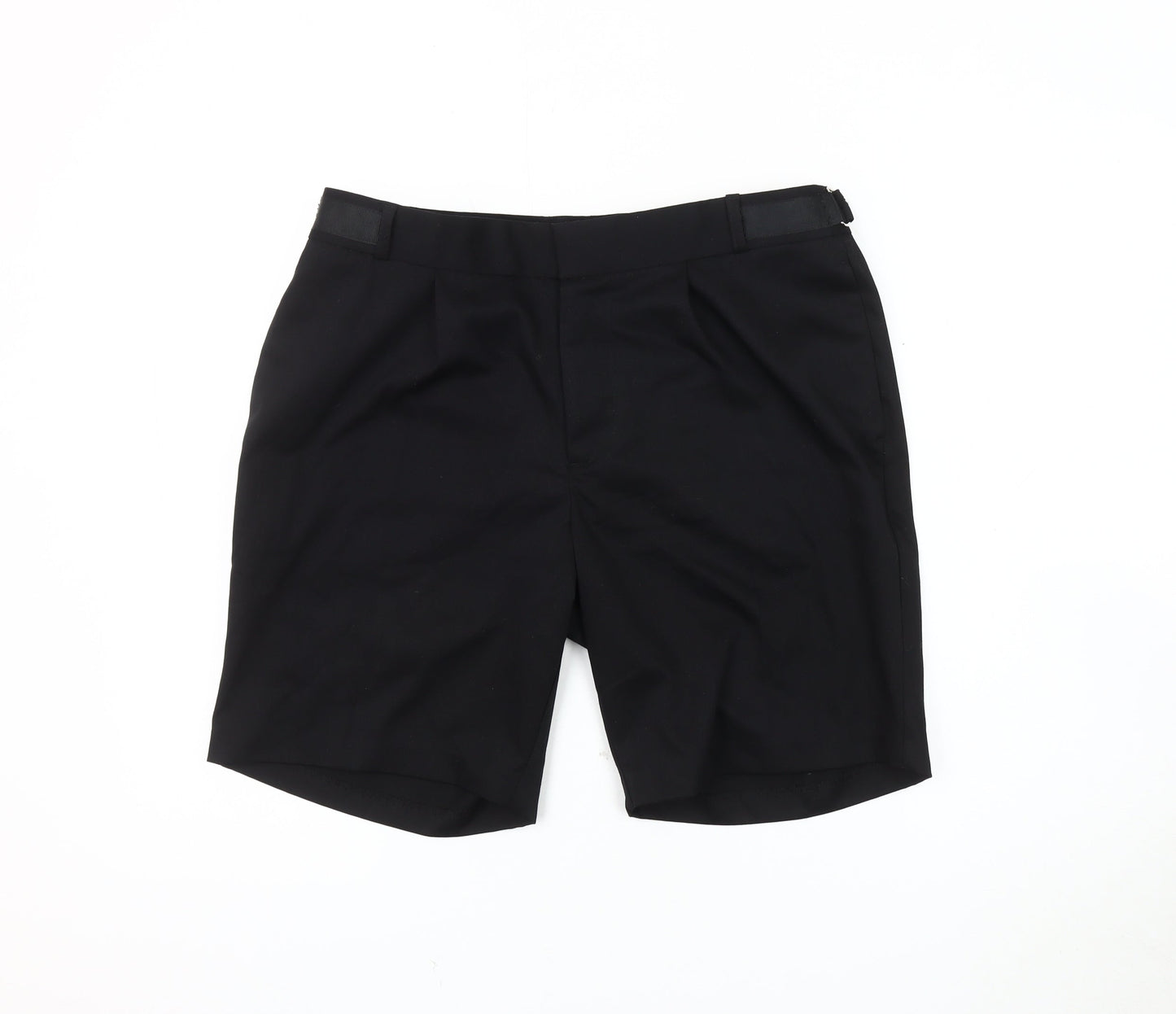 Topman Black Men's Shorts - Size 32, Button Closure