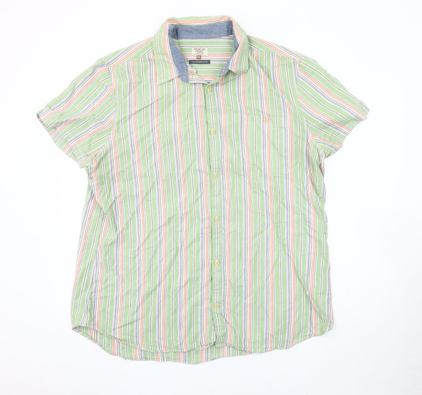 Next Men's Multicoloured Striped Shirt 2XL