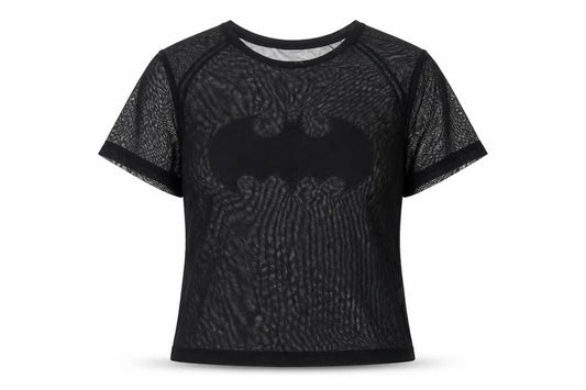 Womens UK Size 10 Batman Black Polyester Blend T-Shirt