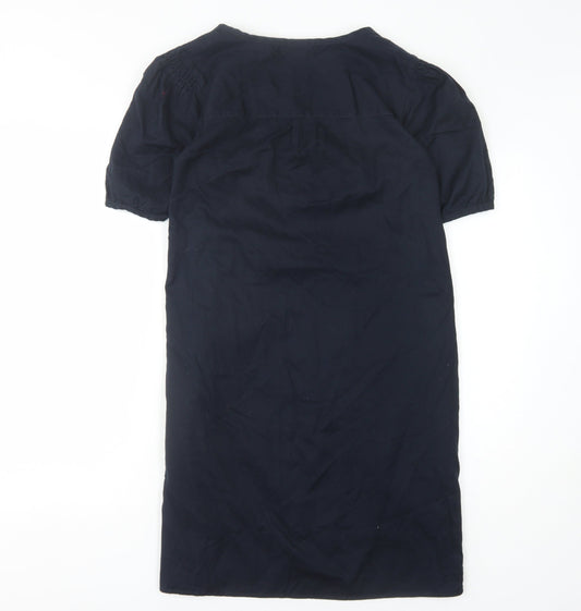 GAP Women's Blue Short Sleeve Dress Size 6 Cotton
