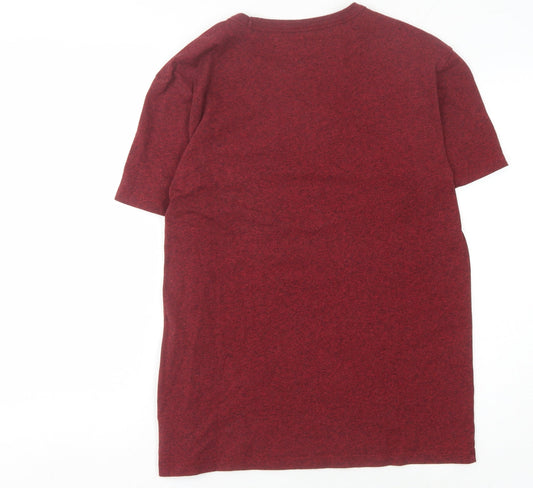American Eagle Men’s Red T-Shirt, Size S, Crew Neck