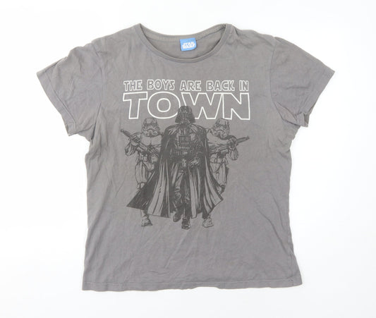 Star Wars Grey Unisex T-Shirt, M, Casual Movie Theme
