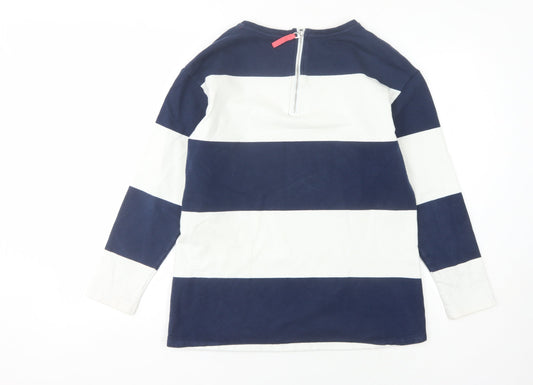 Joules Women's Blue Striped Pullover Sweatshirt M