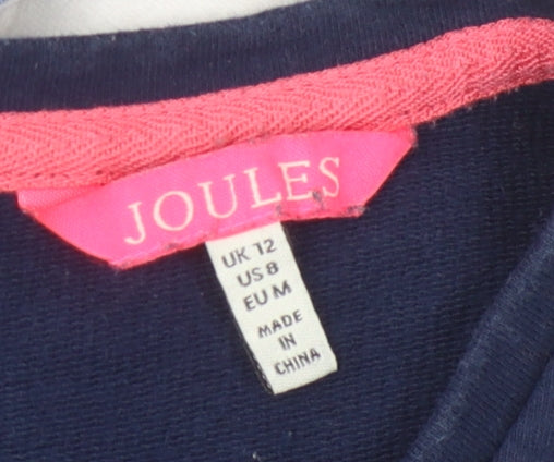 Joules Women's Blue Striped Pullover Sweatshirt M