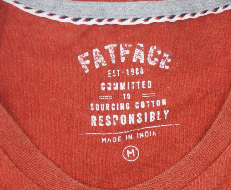 FatFace Men’s Red Crew Neck T-Shirt Medium